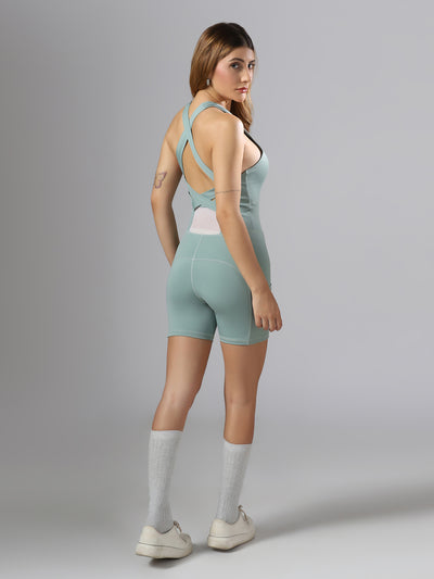 Bone-Dry Functional Workout Body Suit - Pista Green