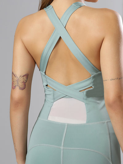 Bone-Dry Functional Workout Body Suit - Pista Green