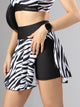 Side Slit Bottom Flared High Waist Skort  – Printed