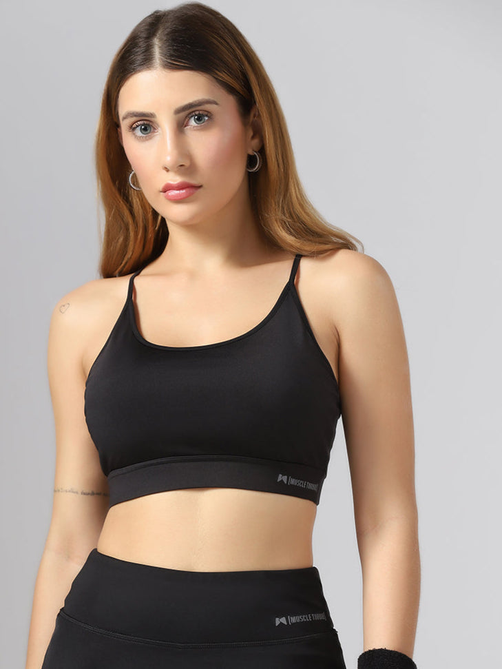 BoneDry Medium Support Beginner Sports Bra - Black