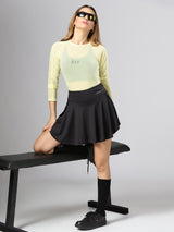 Airy mesh Full Sleeve Workout Tee - Yellow
