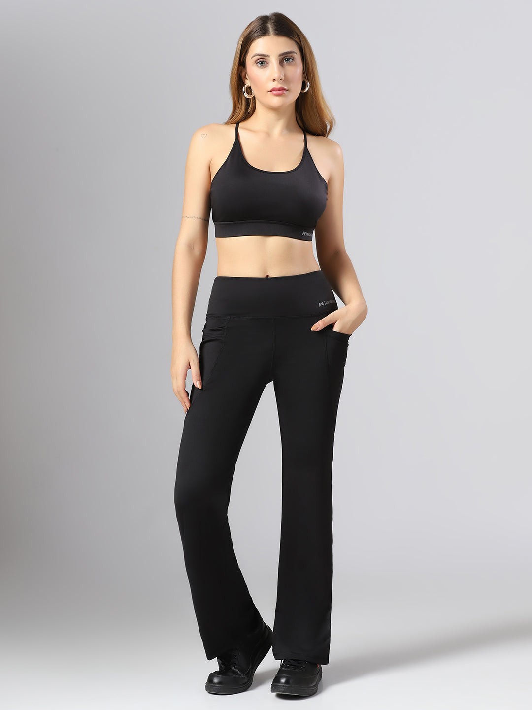 Bone-Dry High Rise Workout Flare Pant - Black