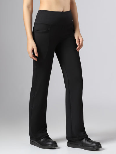 Bone-Dry High Rise Workout Flare Pant - Black