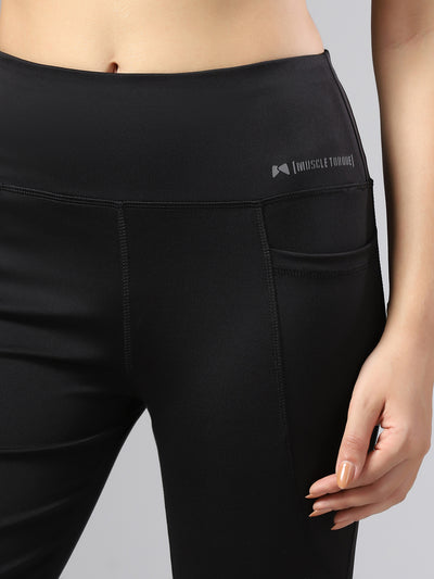Bone-Dry High Rise Workout Flare Pant - Black