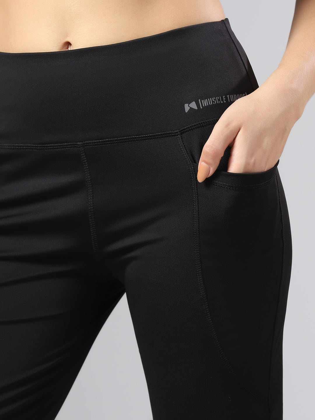 Bone-Dry High Rise Workout Flare Pant - Black