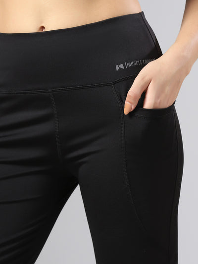 Bone-Dry High Rise Workout Flare Pant - Black