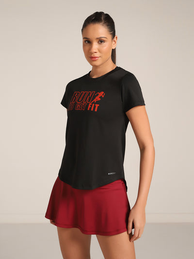 Workout Longline T-shirt - RUN Print!