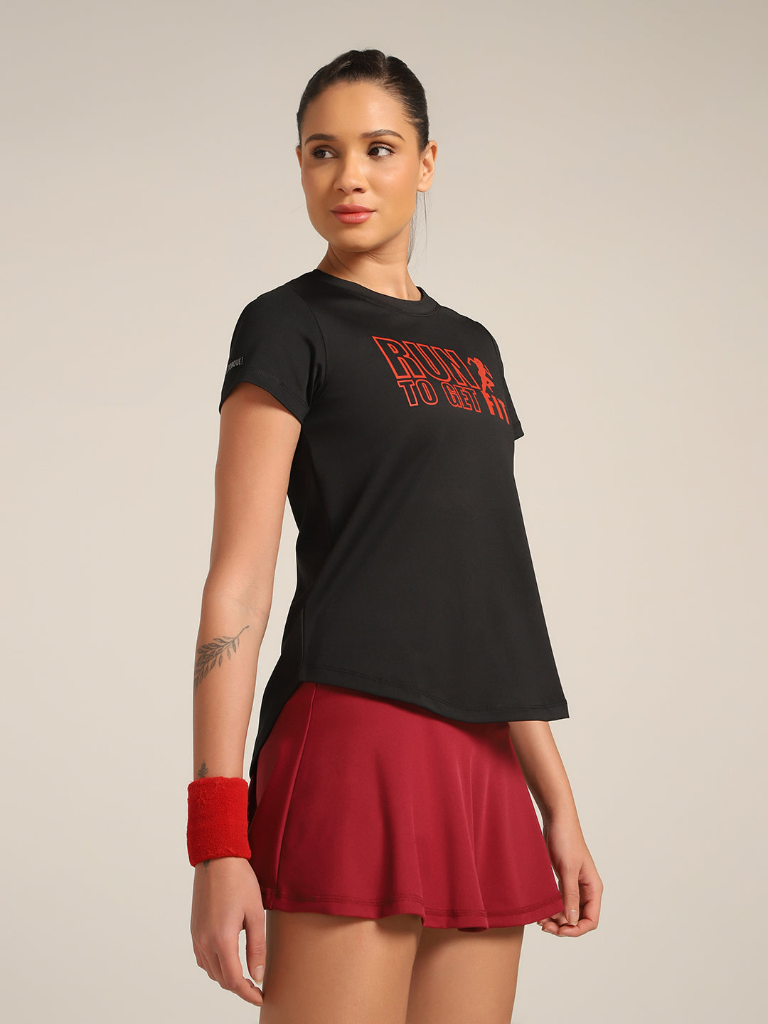 Workout Longline T-shirt - RUN Print!