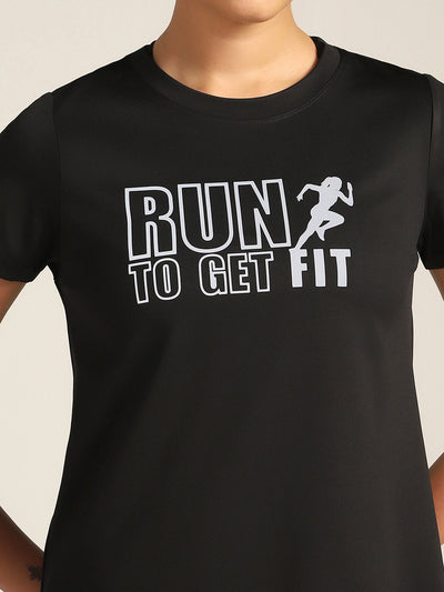 Workout Longline T-shirt - Reflective RUN Print!