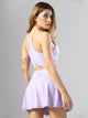 Wavy Flared Skorts - Purple