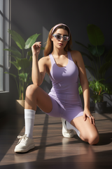 Bone-Dry Functional Workout Body Suit - Purple