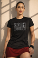 Black Workout Longline T-shirt - NOT DONE YET! (Reflective Print)