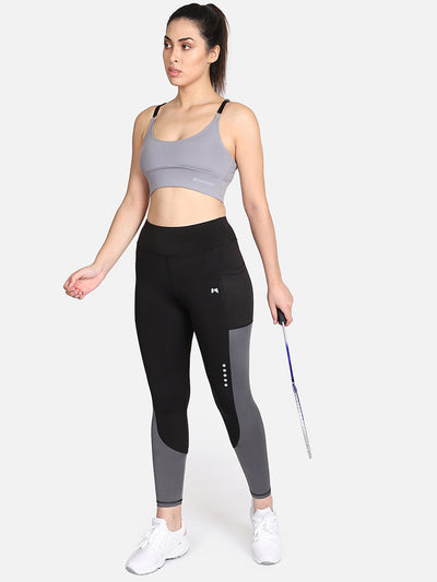 Medium Waist Running Tight – Black & Grey