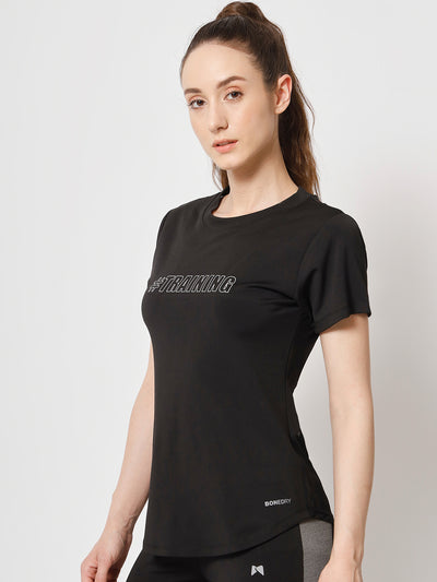 Sheer Back Strength T-Shirt – Black
