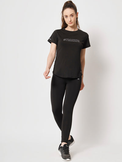Sheer Back Strength T-Shirt – Black