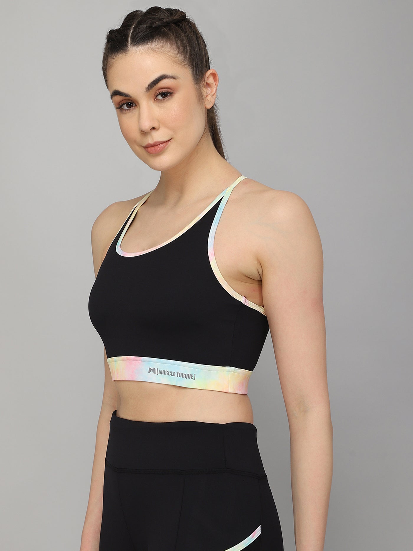 High Impact Multi Strap Sports Bra - Multicolour