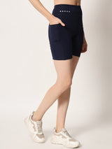 Three Pocket Cycling Short – Navy Blue