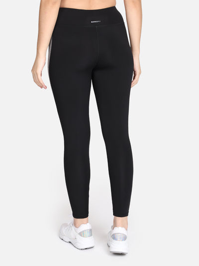 Combo of two Medium Waist Tights - Black & Grey