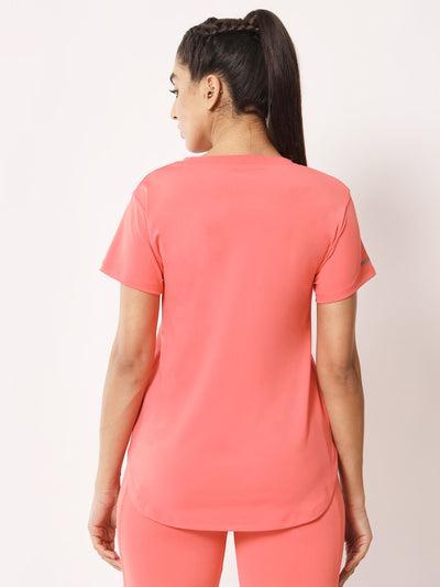 Longline T-shirt – Peach