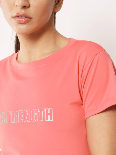 Longline T-shirt – Peach