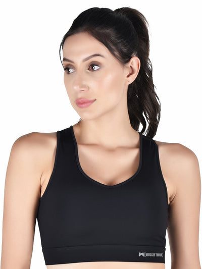 Five Pocket Utility Tight with No Bounce Criss Cross Sports Bra – Black