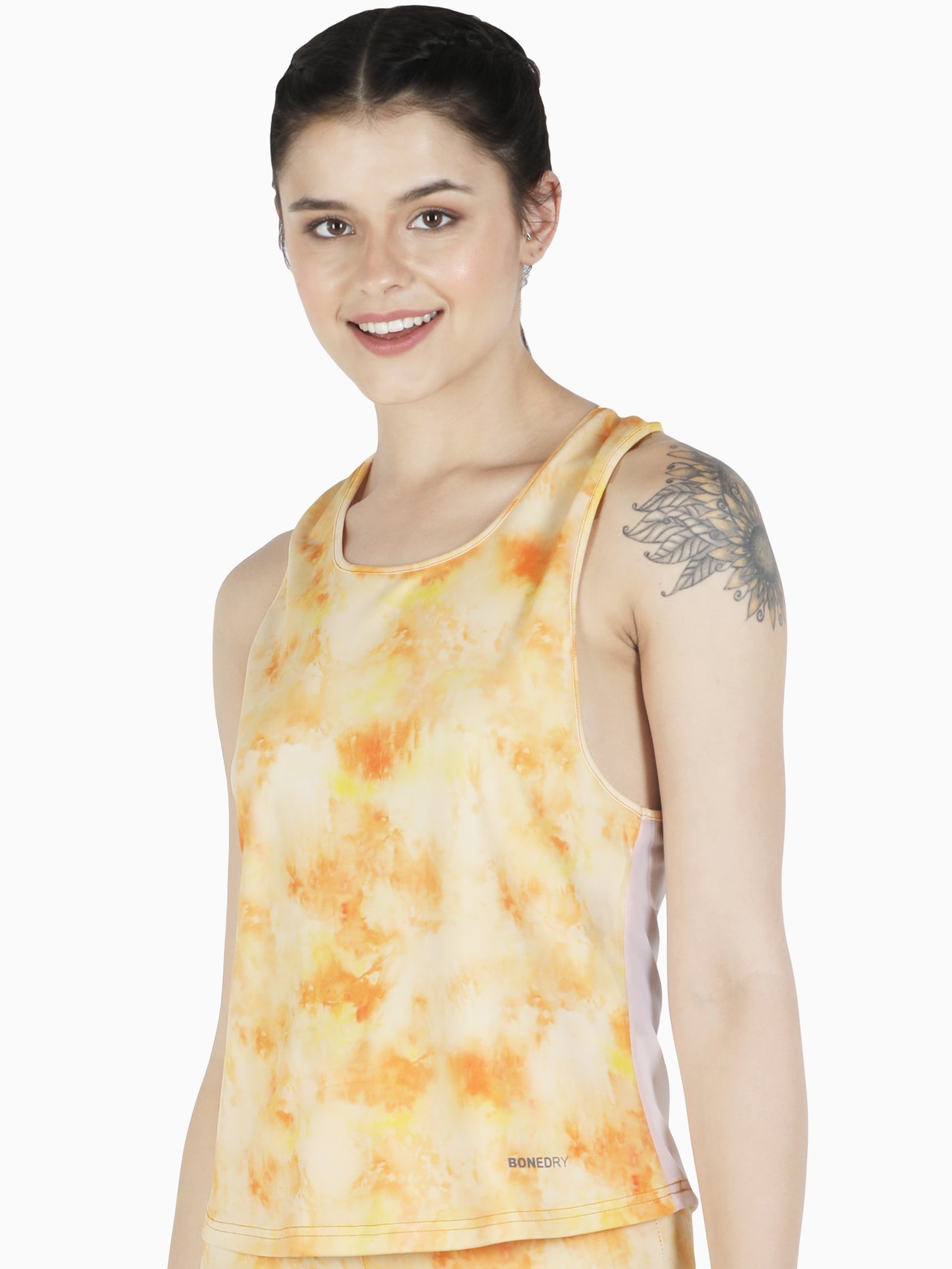 Printed Mesh Vest – Yellow