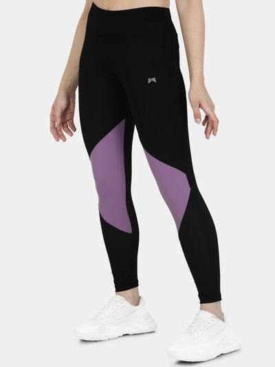 Bone Dry Medium Waist Knee Panel Tight – Purple