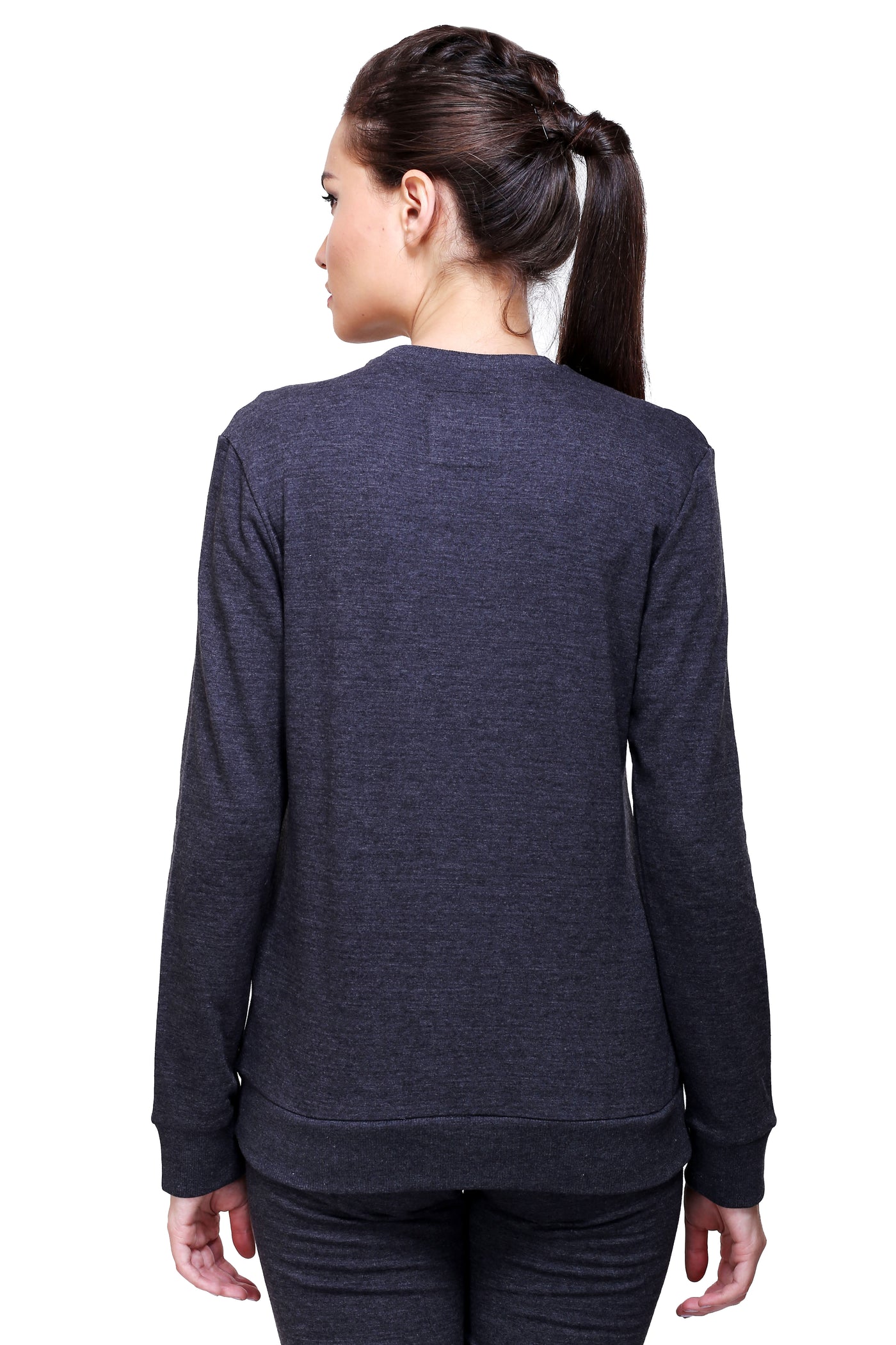 Full Sleeve Solid Sweatshirt – Black